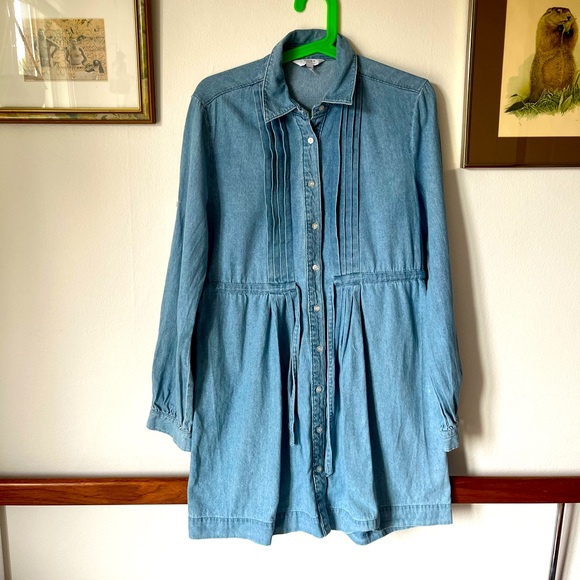 Alfred Sung denim dress 90s vintage boho - Picture 1 of 10